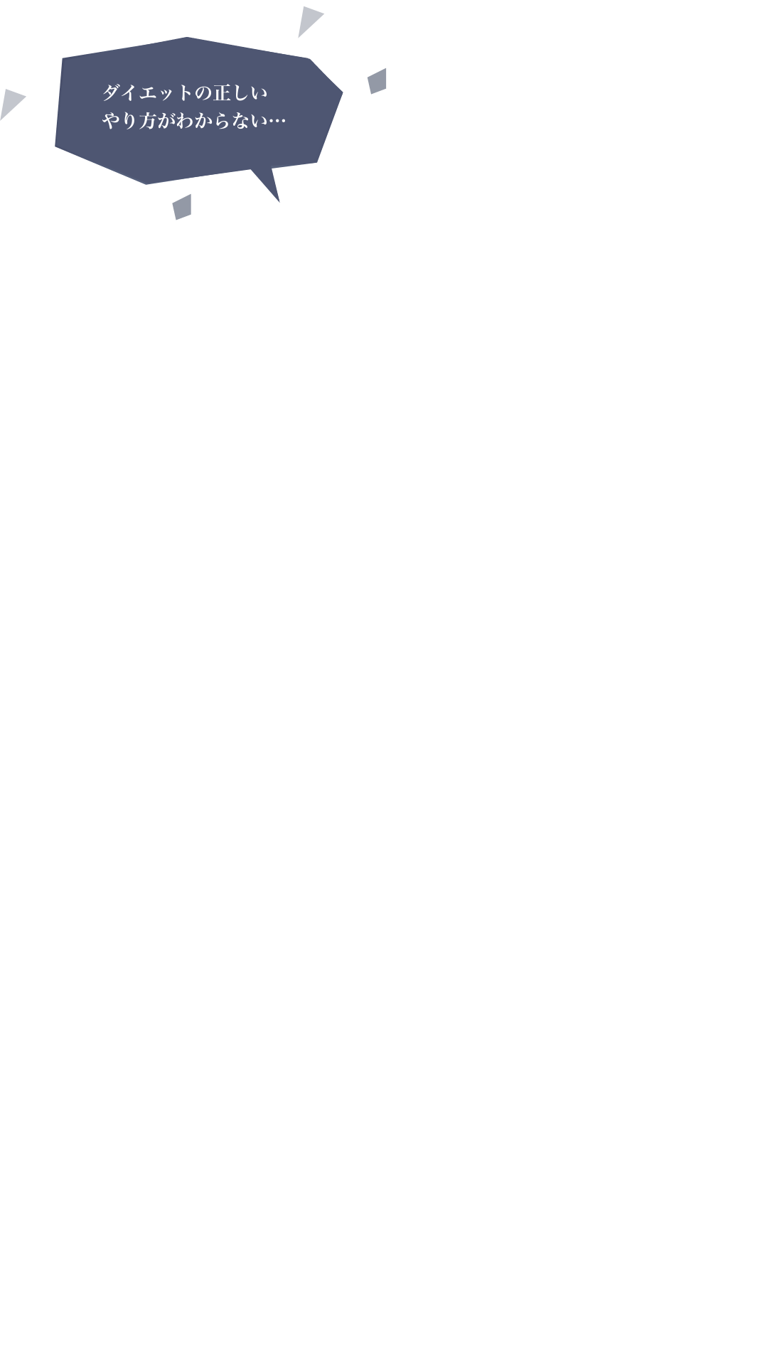 ダイエットの正しいやり方がわからない